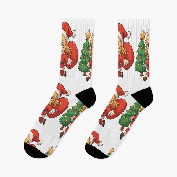 Item preview, Cute Anime Santa With Christmas Tree designed and sold by HiteshArt111.