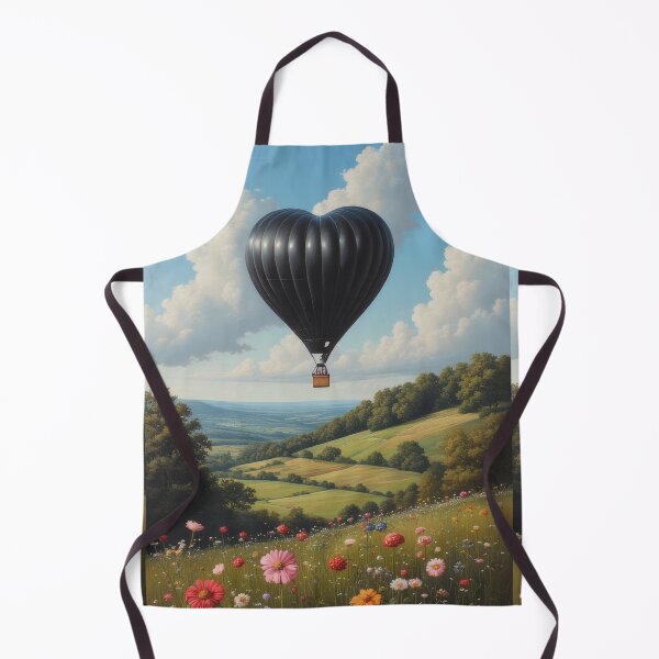 Item preview, Heart-shaped balloon over blooming fields designed and sold by Mianku | Für das Leben.