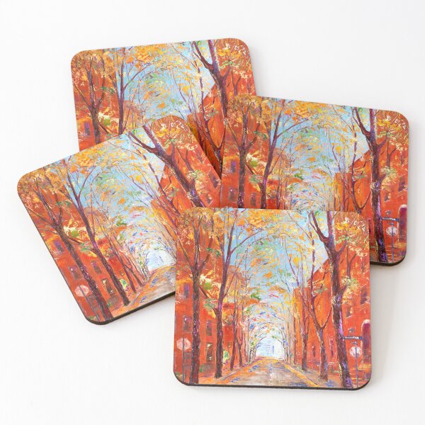 Item preview, Cranberry Street in Autumn designed and sold by Natalia_Shchip.