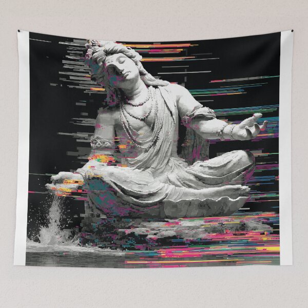Item preview, Reclining Buddha in Digital Glitch Flow designed and sold by t5uisiu.