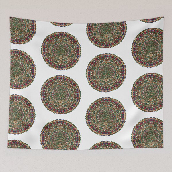 Item preview, “Festive Mandala with Christmas Tree” designed and sold by digisetumedia.