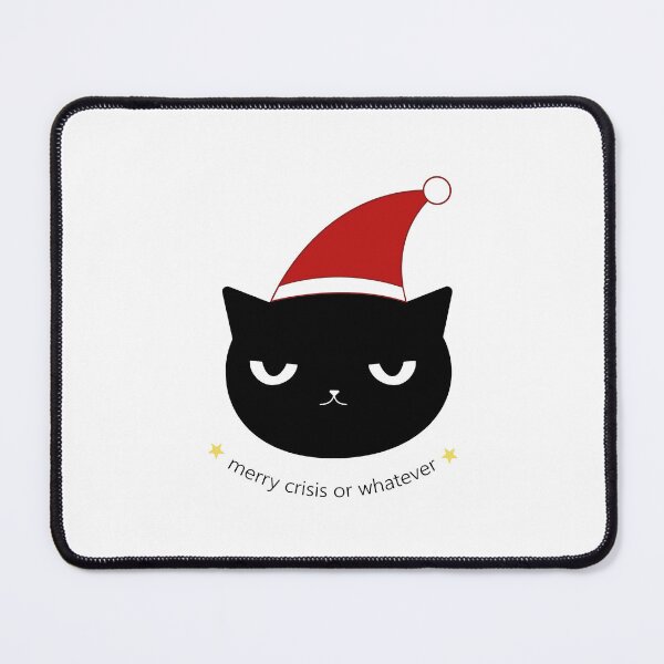 Item preview, merry crisis - Christmas Cat Illustration designed and sold by Crealice.