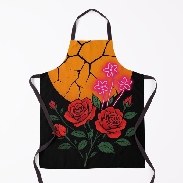 Item preview, Neon Cracked Sun & Rose Graphic T-Shirt | Bold Aesthetic Streetwear Tee designed and sold by KDesignCrafts.