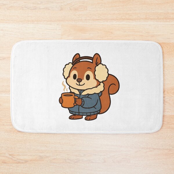 Item preview, Squirrel in Parka with Hot Cider – Cute Winter Animal designed and sold by Confuzz1ed.