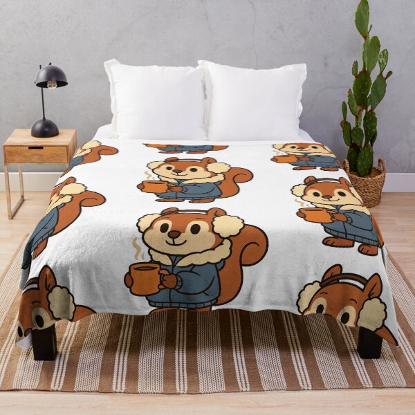 Item preview, Squirrel in Parka with Hot Cider – Cute Winter Animal designed and sold by Confuzz1ed.