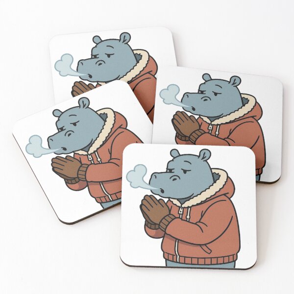 Item preview, Hippo in Fleece Hoodie – Cute Winter Animal designed and sold by Confuzz1ed.