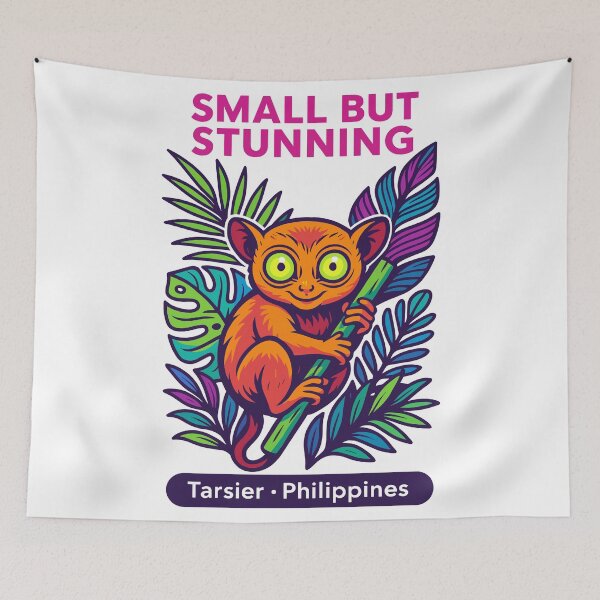 Item preview, Small But Stunning – Colorful Philippine Tarsier designed and sold by WildlifeInc.