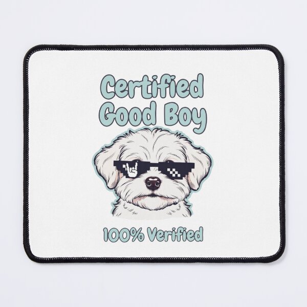 Item preview, Certified Good Boy – Cute Pixel Dog Meme Shirt designed and sold by EcoArtTees.
