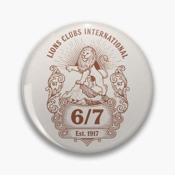 Item preview, Lions Clubs International Emblem 6 7 Est 1917 Design designed and sold by SplashTastic.