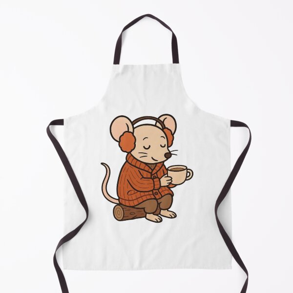 Item preview, Mouse in Wool Cardigan with Tea – Cozy Cold Season Animal designed and sold by Confuzz1ed.