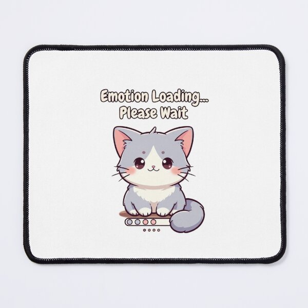 Item preview, Emotion Loading Cat – Funny Minimal Kawaii Pet T-Shirt designed and sold by EcoArtTees.