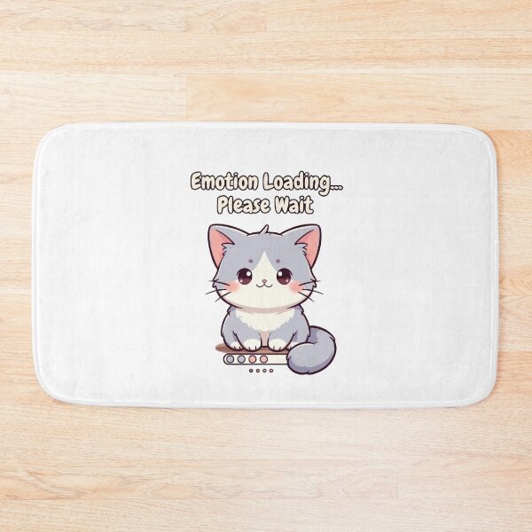 Item preview, Emotion Loading Cat – Funny Minimal Kawaii Pet T-Shirt designed and sold by EcoArtTees.