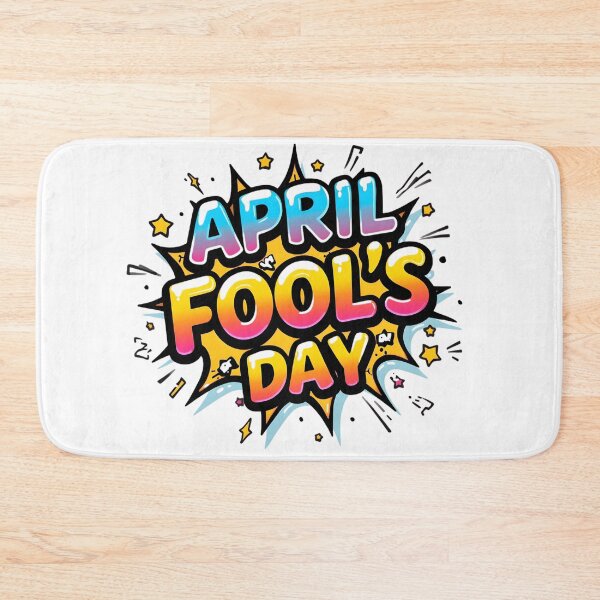Item preview, Colorful Comic Bubble Lettering April Fool’s Day Design with Playful Doodles, Bold Outlines and Vibrant Cartoon Effects on White Background designed and sold by ArtPetrenko90.