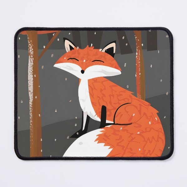 Item preview, Cute Red Fox in Early Winter Forest – Delicate Snowy Illustration designed and sold by EmeraldeaArt.