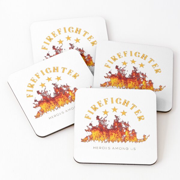 Item preview, Firefighter Flames Fire Stars T-Shirt Design - Heroes Among Us Gift Idea designed and sold by Magounette.