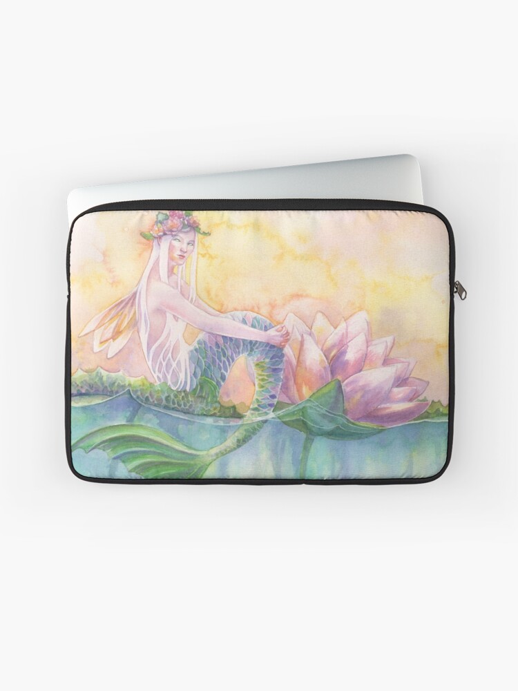 Thumbnail 1 of 2, Laptop Sleeve, Waterlily designed and sold by janetchui.