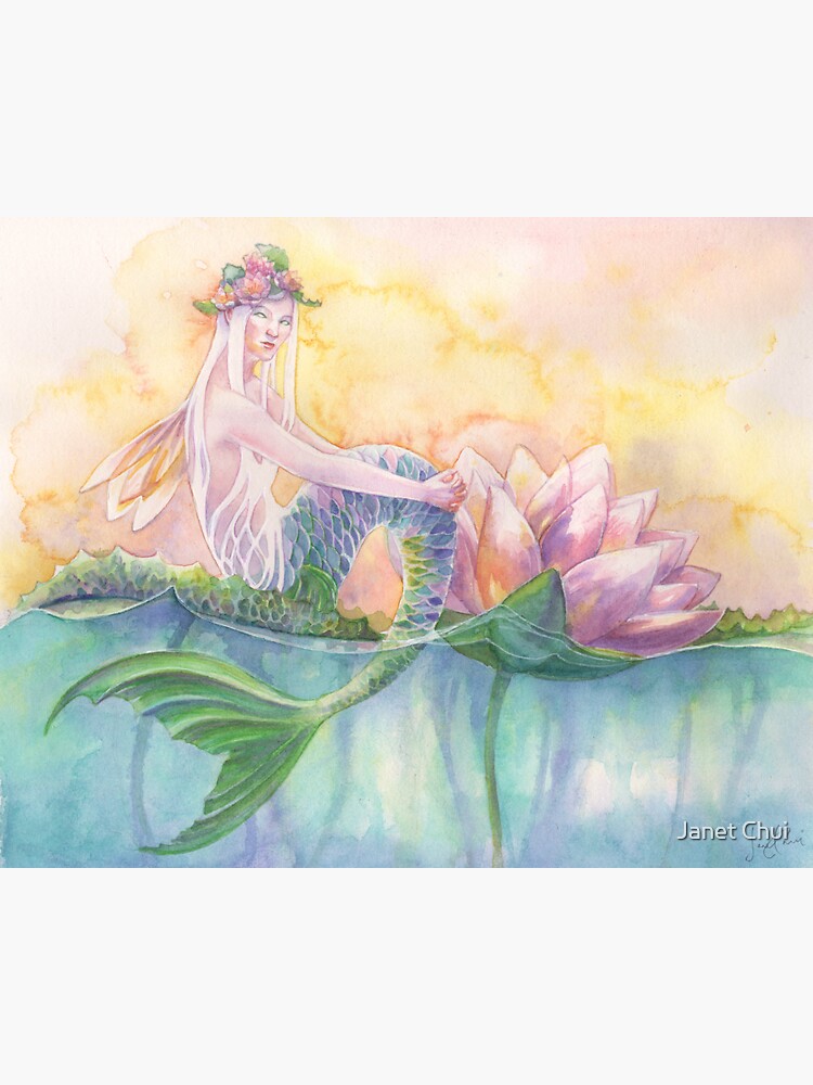 Thumbnail 3 of 3, Sticker, Waterlily designed and sold by janetchui.