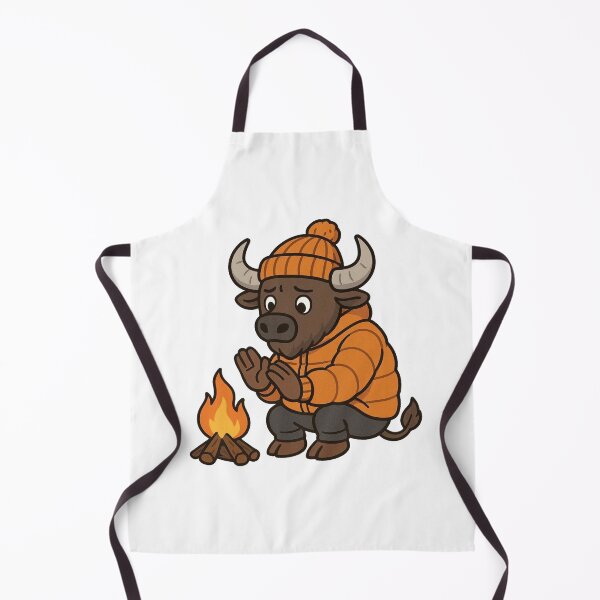 Item preview, Buffalo Warming by Fire – Cozy Cold Season Animal designed and sold by Confuzz1ed.