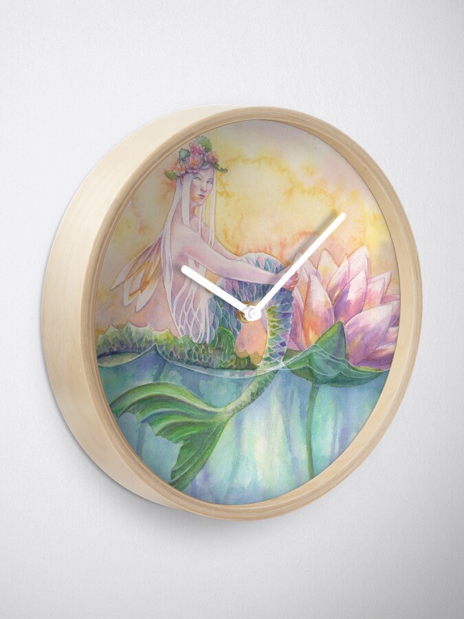 Thumbnail 1 of 4, Clock, Waterlily designed and sold by janetchui.
