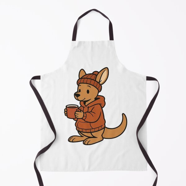 Item preview, Kangaroo in Hoodie Sipping Cocoa – Cozy Winter Animal designed and sold by Confuzz1ed.