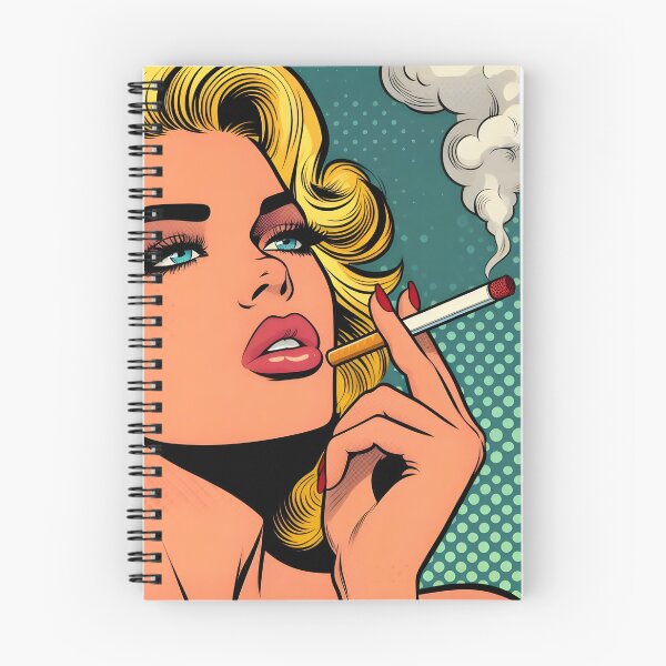 Item preview, Bold Pop Art Blonde Smoking with Retro Comic Vibe. designed and sold by Spark2Seduction.
