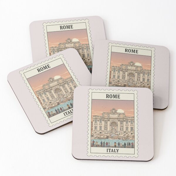Item preview, Vintage rome italy trevi fountain stamp designed and sold by allaboutstamps.