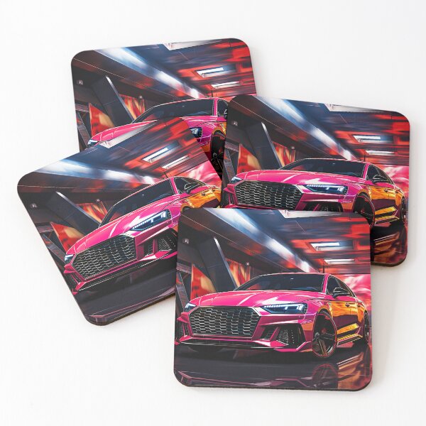 Item preview, Futuristic garage reflections highlighting a bright hot hatch car designed and sold by RevUpDesign.