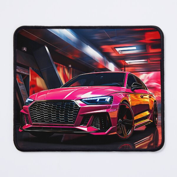 Item preview, Futuristic garage reflections highlighting a bright hot hatch car designed and sold by RevUpDesign.
