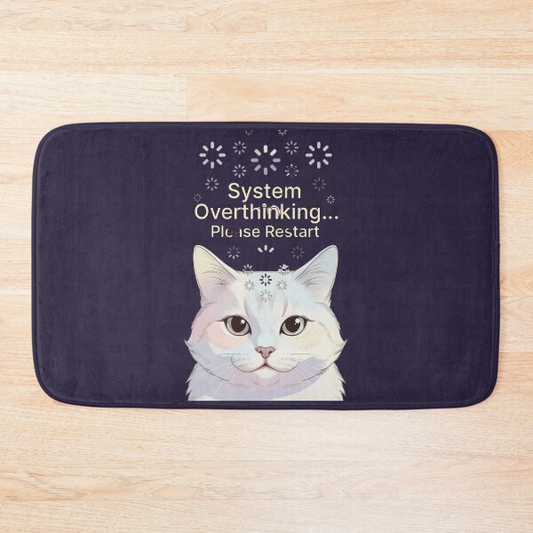 Item preview, System Overthinking Cat – Cute AI Error Humor T-Shirt designed and sold by EcoArtTees.