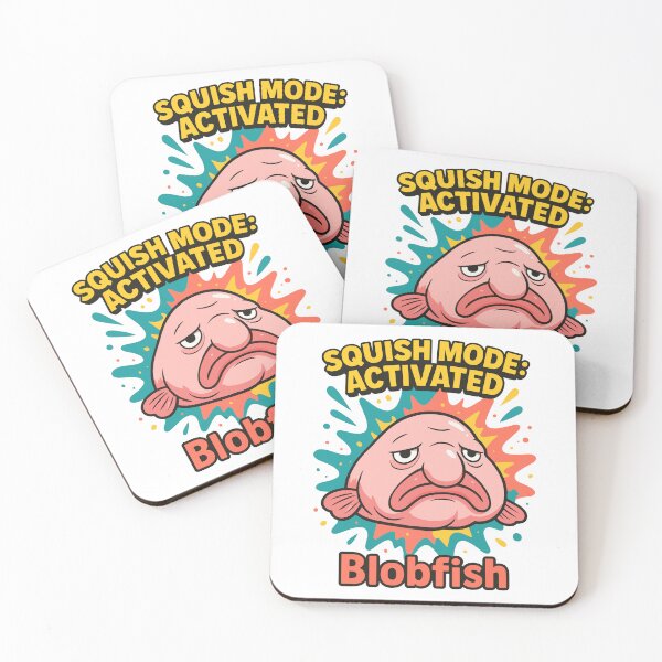 Item preview, Squish Mode Activated – Cute Blobfish Cartoon designed and sold by WildlifeInc.