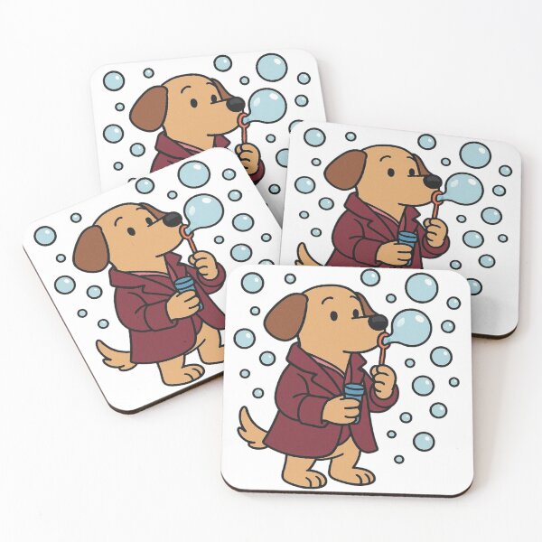 Item preview, Dog in Velvet Coat Blowing Party Bubbles designed and sold by Confuzz1ed.