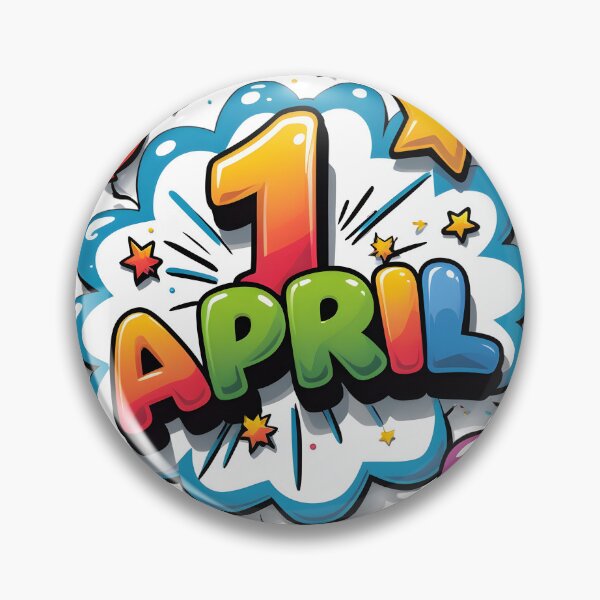 Item preview, Vibrant Comic Bubble Lettering for 1 April with Chunky Rounded Typography, Motion Lines and Cheerful Holiday Effects on White Background designed and sold by ArtPetrenko90.