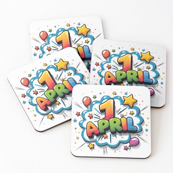 Item preview, Vibrant Comic Bubble Lettering for 1 April with Chunky Rounded Typography, Motion Lines and Cheerful Holiday Effects on White Background designed and sold by ArtPetrenko90.
