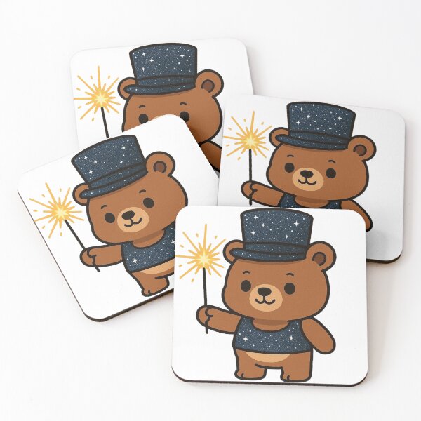 Item preview, Bear in Sparkly Top Hat Holding a Sparkler designed and sold by Confuzz1ed.