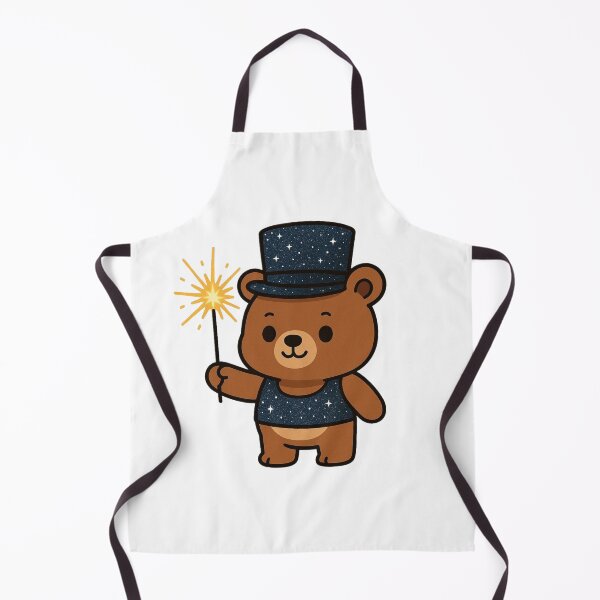 Item preview, Bear in Sparkly Top Hat Holding a Sparkler designed and sold by Confuzz1ed.