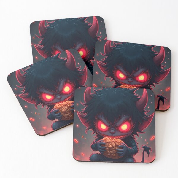 Item preview, Grumpy Demon Snack Time – Funny Dark Anime Design designed and sold by OhmAuraArt.