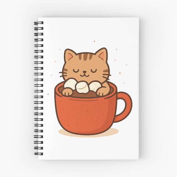 Item preview, Kawaii Cat Hot Cocoa Mug T-Shirt – Cozy Cute Cartoon Kitty Aesthetic Tee designed and sold by KDesignCrafts.