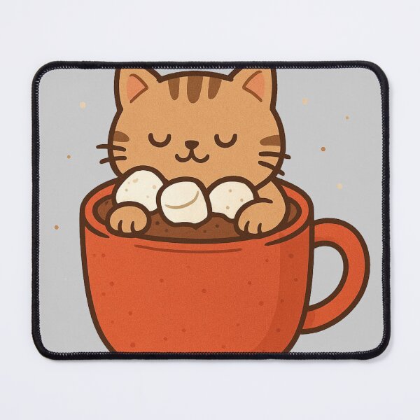 Item preview, Kawaii Cat Hot Cocoa Mug T-Shirt – Cozy Cute Cartoon Kitty Aesthetic Tee designed and sold by KDesignCrafts.