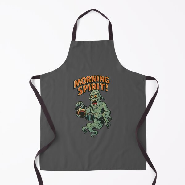 Item preview, Morning Spirit – Retro Coffee Ghost Illustration designed and sold by The Devil's Bargain.