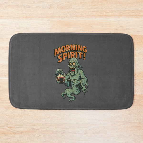 Item preview, Morning Spirit – Retro Coffee Ghost Illustration designed and sold by The Devil's Bargain.