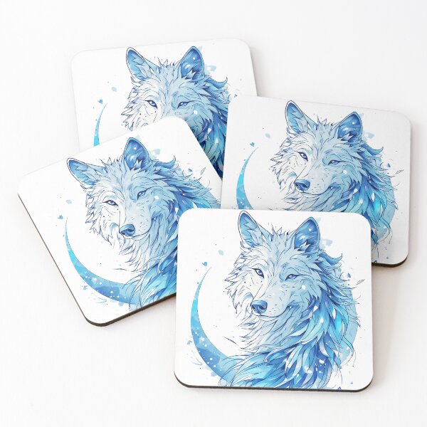 Item preview, blue wolf designed and sold by aliraweb.