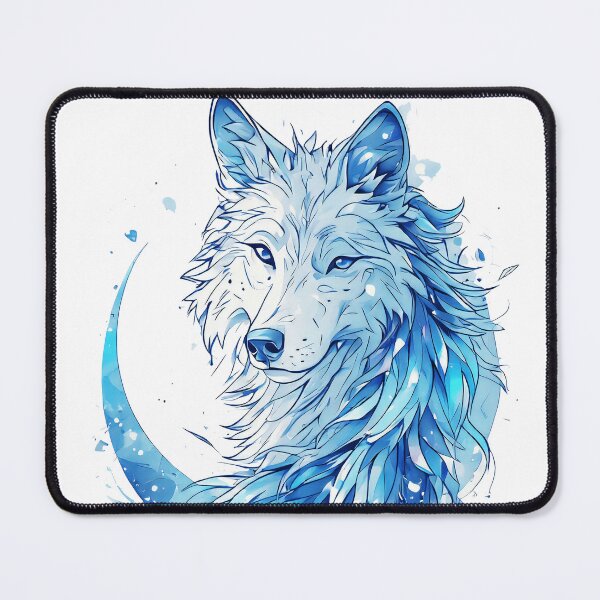 Item preview, blue wolf designed and sold by aliraweb.