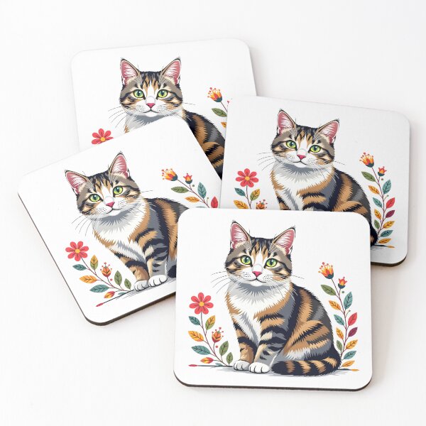 Item preview, Tricolor cat designed and sold by PrintLabStudio.