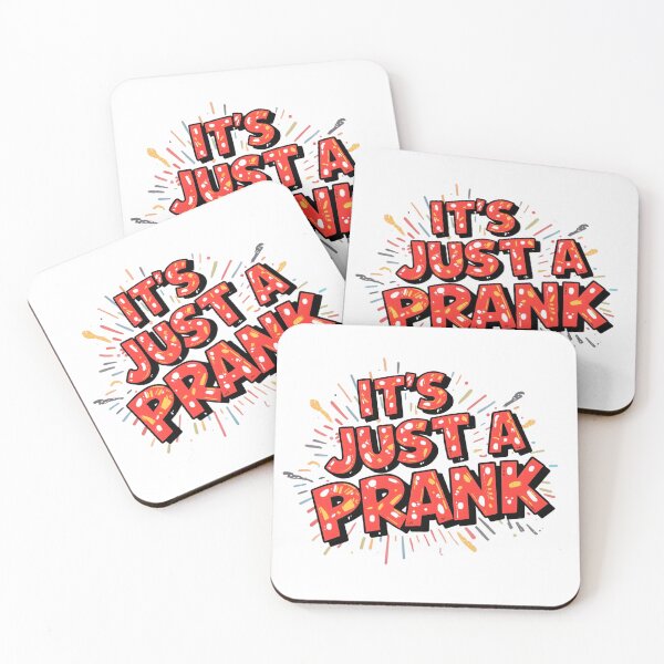 Item preview, Playful Comic Bubble Lettering Saying It’s Just a Prank with Expressive Cartoon Style, Energetic Halftone Shading and Colorful Details on White designed and sold by ArtPetrenko90.