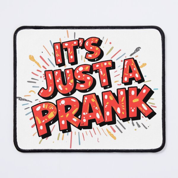 Item preview, Playful Comic Bubble Lettering Saying It’s Just a Prank with Expressive Cartoon Style, Energetic Halftone Shading and Colorful Details on White designed and sold by ArtPetrenko90.