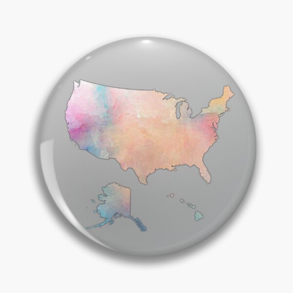 Item preview, Pastel USA Map – Watercolor States Art designed and sold by mashmosh.