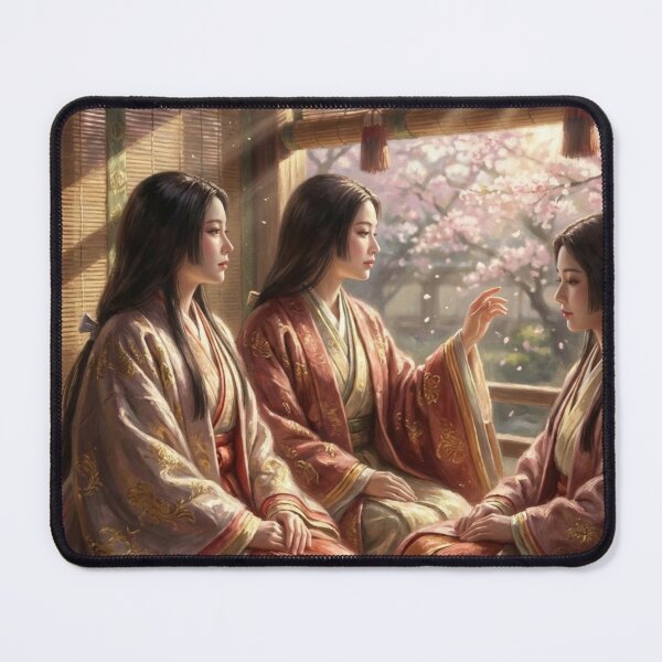 Item preview, Heian Court Princesses – Elegant Japanese Noblewomen Art, Cherry Blossom Scene, Traditional Kyoto Aesthetic designed and sold by Mori-no-Akari.