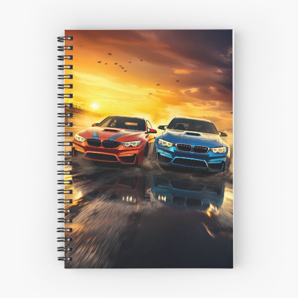 Item preview, Two sports cars fighting for position on soaked evening circuit designed and sold by RevUpDesign.