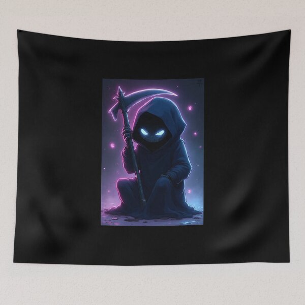 Item preview, Overworked Anime Reaper – Dark Comedy Character Art designed and sold by OhmAuraArt.