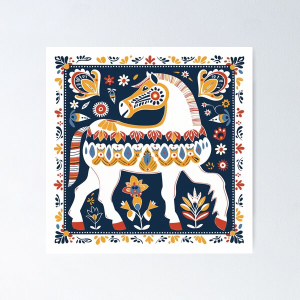 Item preview, Swedish Dala Horses, Floral Horses designed and sold by xiao xuans.